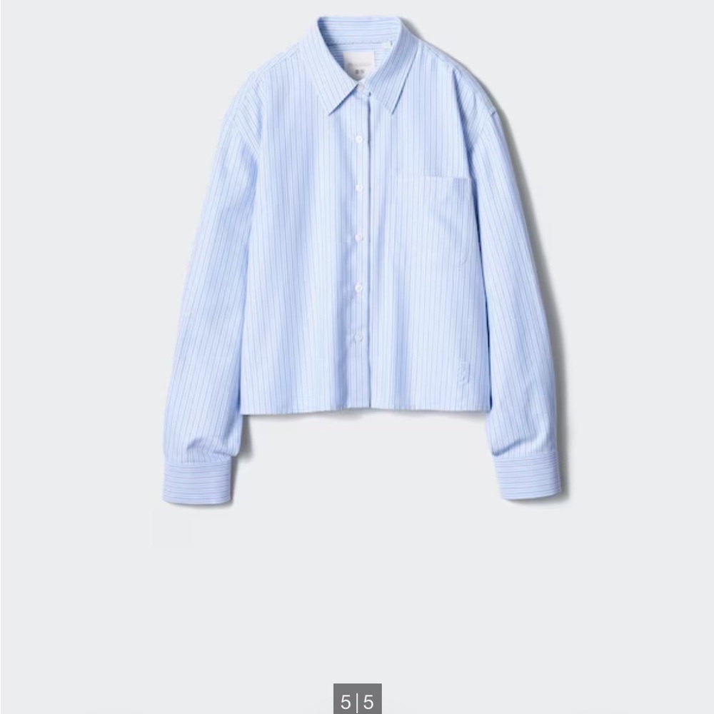 Uniqlo JW Anderson collab Sky Blue Striped Long Sleeve Shirt
